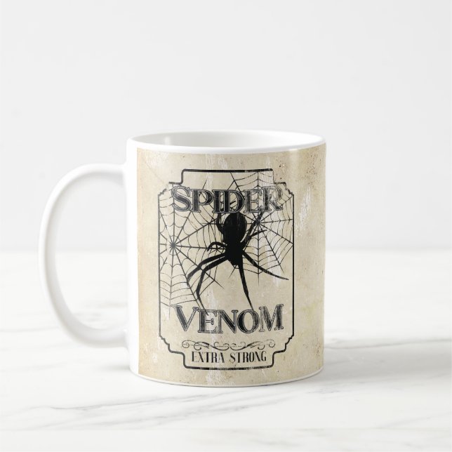 Caneca De Café Veneno-aranha - Humor Gótico Escuro (Esquerda)