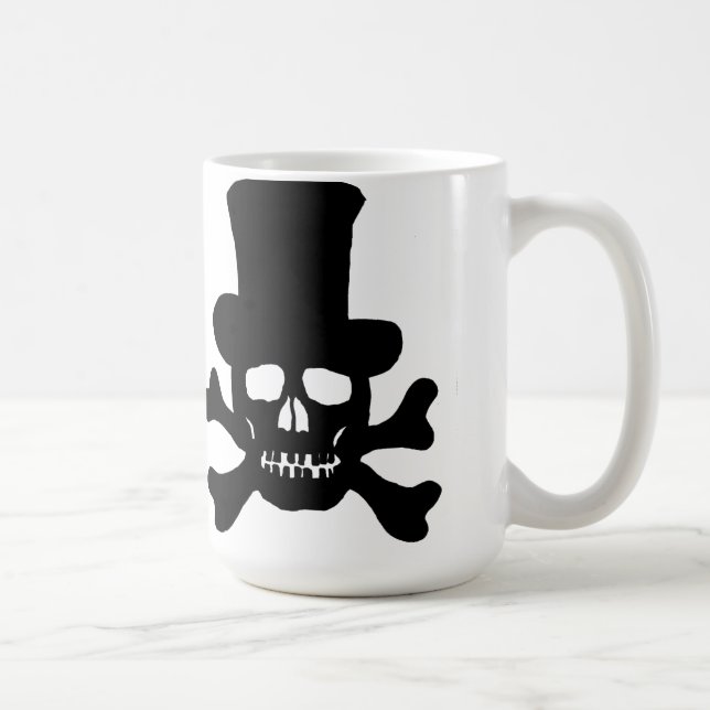 Caneca De Café "Veneno" Caveira e Ossos Cruzados com um Chapéu Al (Direita)