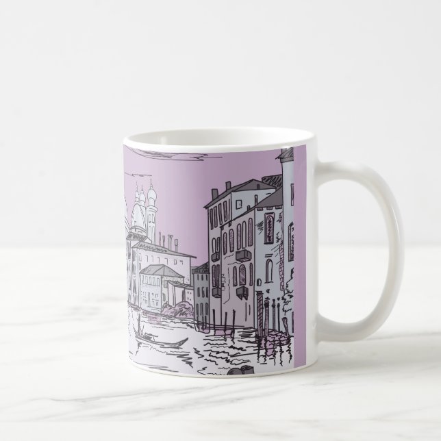 Caneca De Café Veneza. Cidade na água (Direita)