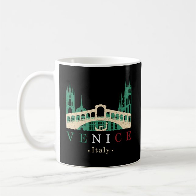 Caneca De Café Veneza Itália Iconic Gondola Rialto Ponte Ponte Di (Esquerda)