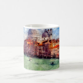 Caneca De Café Veneza Itália Watercolor Viagem Art Vintage Style