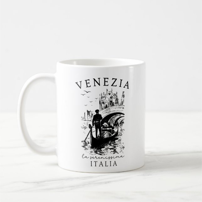 Caneca De Café Venezia La Serenissima – Venice Italy Travel (Esquerda)