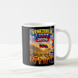 Caneca De Café Venezuela Livre 2026 Bandeira do Coração da Venezu