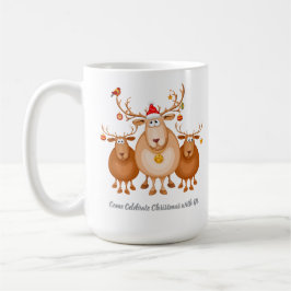 Caneca De Café Venha celebrar o Natal conosco pela premora