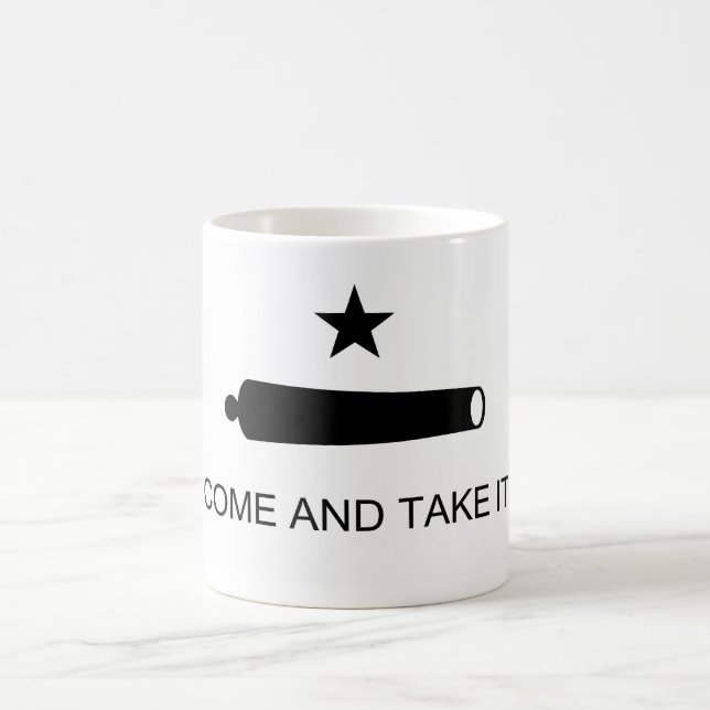 Caneca De Café Venha e pegue na batalha Texas Flag Gonzales (Centro)