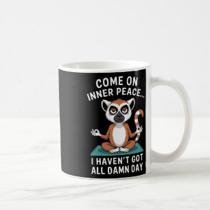 Caneca De Café Venha Paz Interior Lemur Divertido Ioga