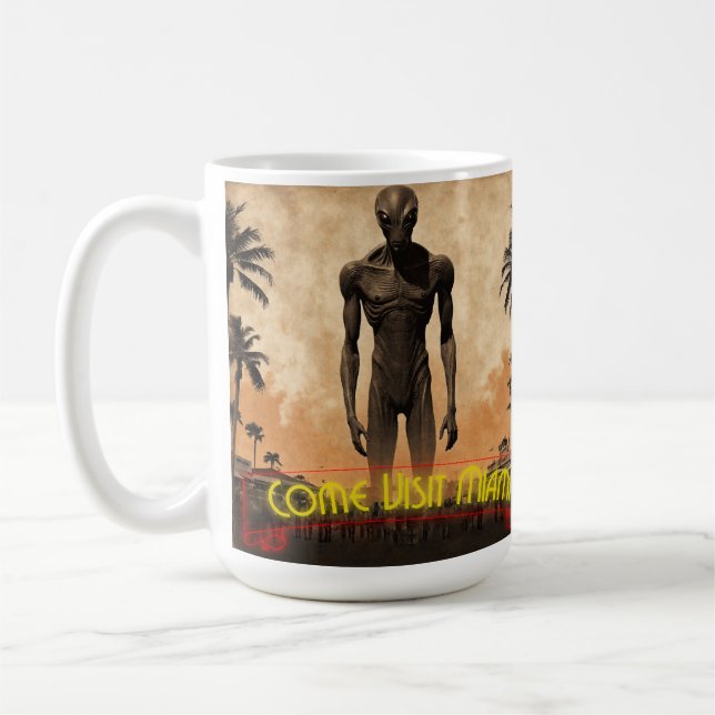 Caneca De Café Venha visitar Miami (Esquerda)