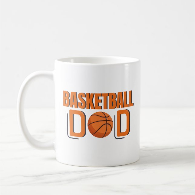 Caneca De Café Ventilador de esportes laranja de Pai de basquete (Esquerda)