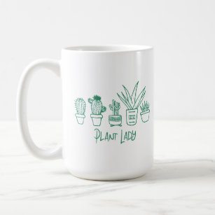 Caneca Porcelana Plantas Flores Flor Cacto Cactos Desenho