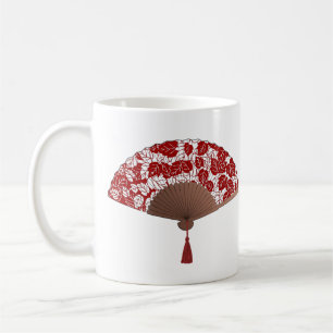Caneca De Café Ventilador Japonês, Ventilador Japonês em Impres