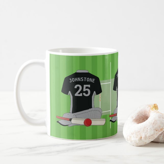 Caneca De Café Ventilador/ Jogador de críquete (BLSL) (Com Donut)
