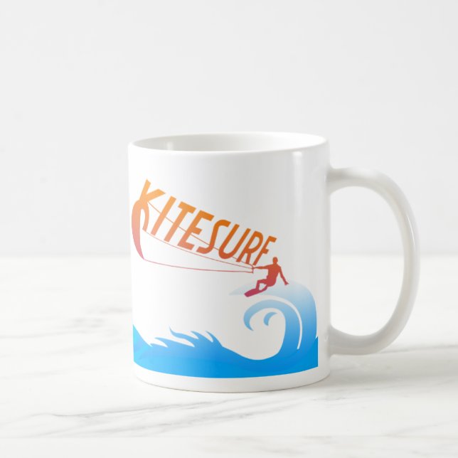 Caneca De Café Vento obtido? Surf do papagaio (Direita)