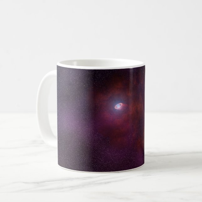 Caneca De Café Vento Pulsar De Uma Estrela De Neutron. (Frente Esquerda)