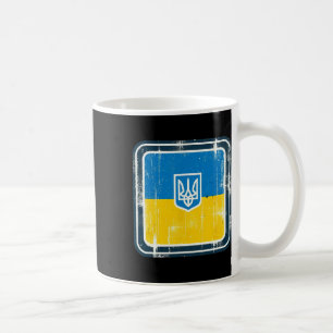Caneca De Café Ventoinha ucraniana vintage Bandeira da Ucrânia Ar
