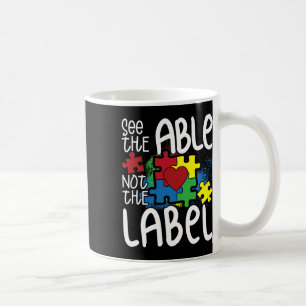 Caneca De Café Ver O Capaz Não O Rótulo Autista Puzzle Autismo