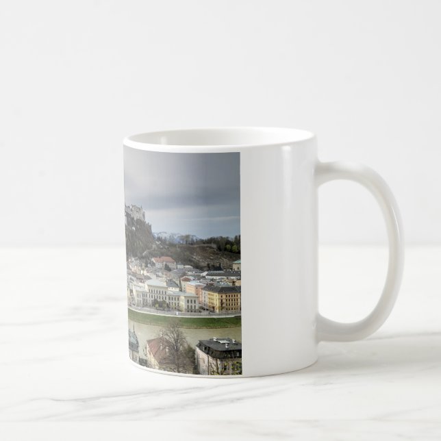 Caneca De Café Ver sobre Salzburg Áustria (Direita)