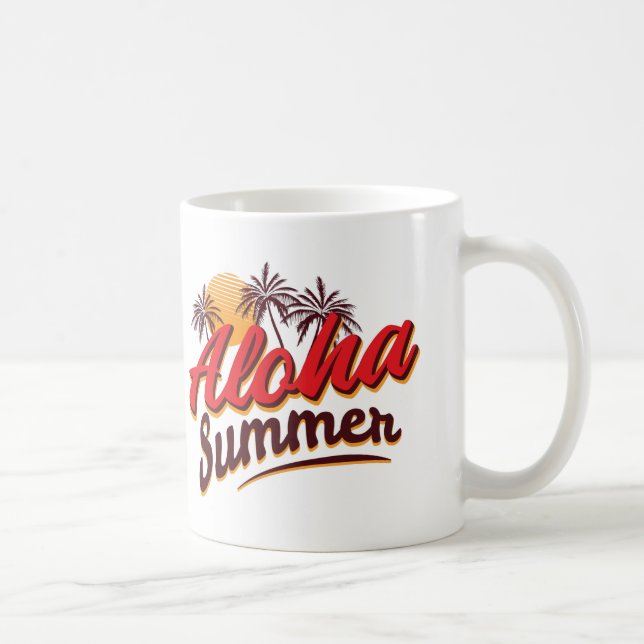Caneca De Café Verão Aloha (Direita)