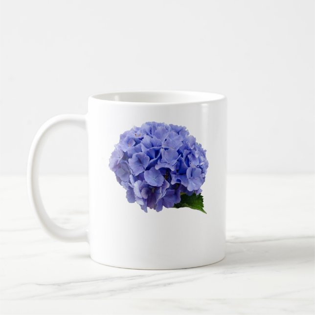 Caneca De Café Verão azul do primavera da flor do Hydrangea (Esquerda)
