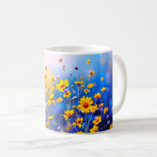 Caneca De Café Verão de Flores Silvestres