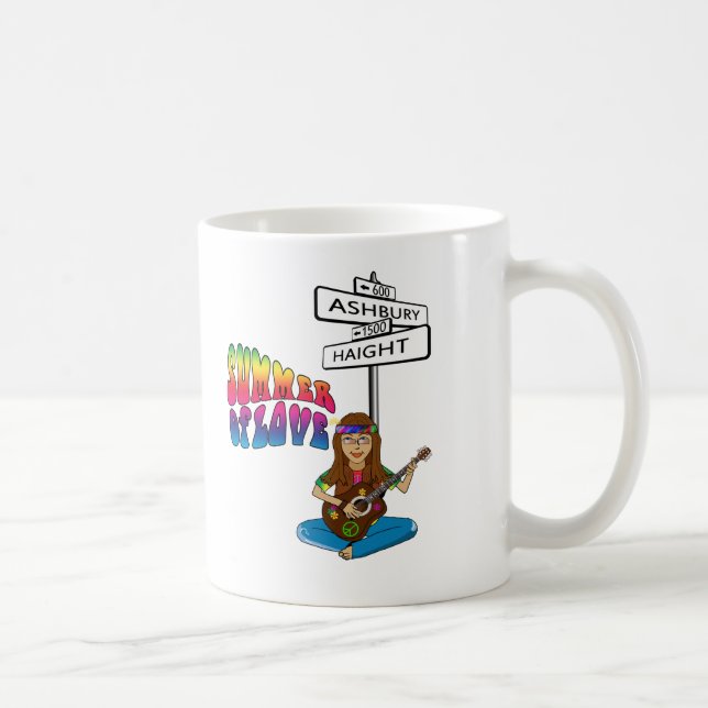 Caneca De Café Verão de Haight Ashbury do amor (Direita)