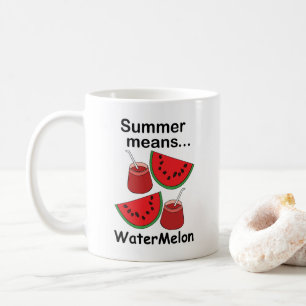 Caneca De Café Verão de Melancia Significa Festa de Frutas de Mel