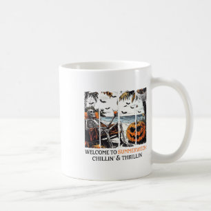 Caneca De Café Verão de Verão de Halloween no Skeleton Beach