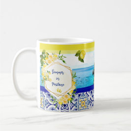 Caneca De Café Verão em Positano Mug Lemons Azulejo vietrista
