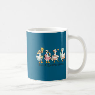 Caneca De Café Verão engraçado ganso praia pato animal fofo féria