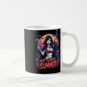 Caneca De Café Verão Engraçado Quente Ghoul Summerween Vibes Sorv