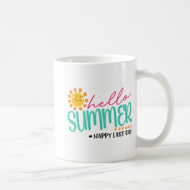Caneca De Café Verão feliz no último dia (Direita)