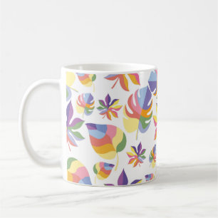 Caneca De Café Verão Indiano Outono Com Folhas Coloridas