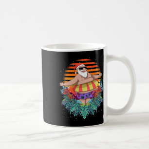 Caneca De Café Verão Tropical Havaiano Papai Noel Engraçado Natal