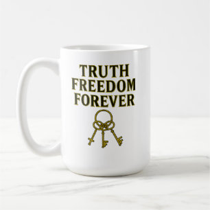 Caneca De Café Verdade, Liberdade, para sempre