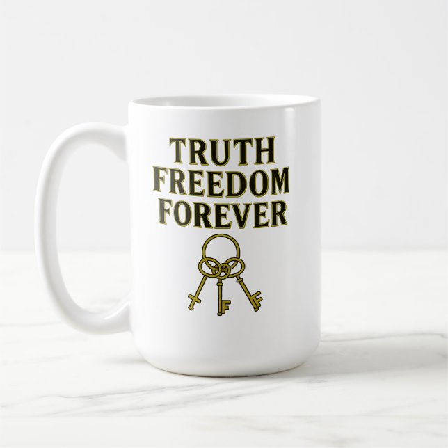 Caneca De Café Verdade, Liberdade, para sempre (Esquerda)