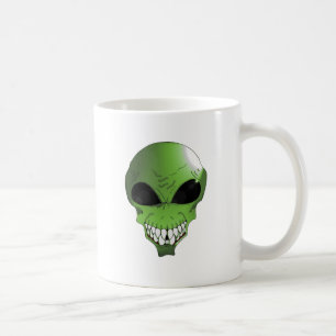 Caneca de café verde-alienígena