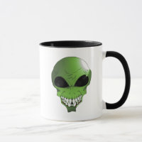 Caneca de café verde-alienígena