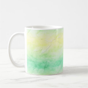 Caneca De Café Verde Amarelo-claro-pastel