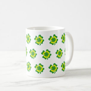 Caneca De Café Verde Amarelo Quatro Folhas de Pão, Pasta de Café