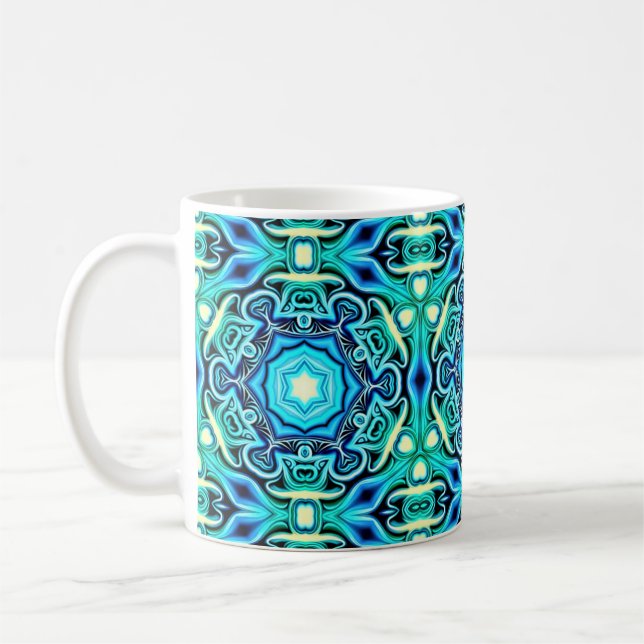 Caneca de café verde-azul (Esquerda)