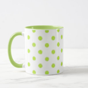 Caneca de café verde bolinhas