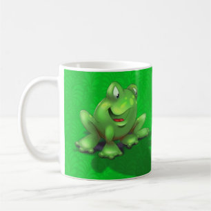 Caneca De Café verde bonito conhecido personalizado do sapo dos