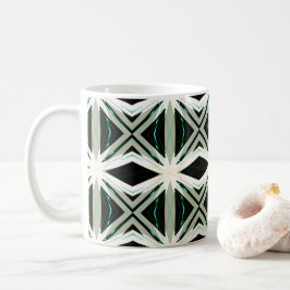 Caneca De Café Verde Branco bege Winter Xmas Starburst Snowflake