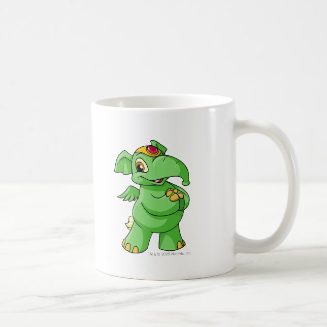 Caneca De Café Verde de Elephante (Direita)