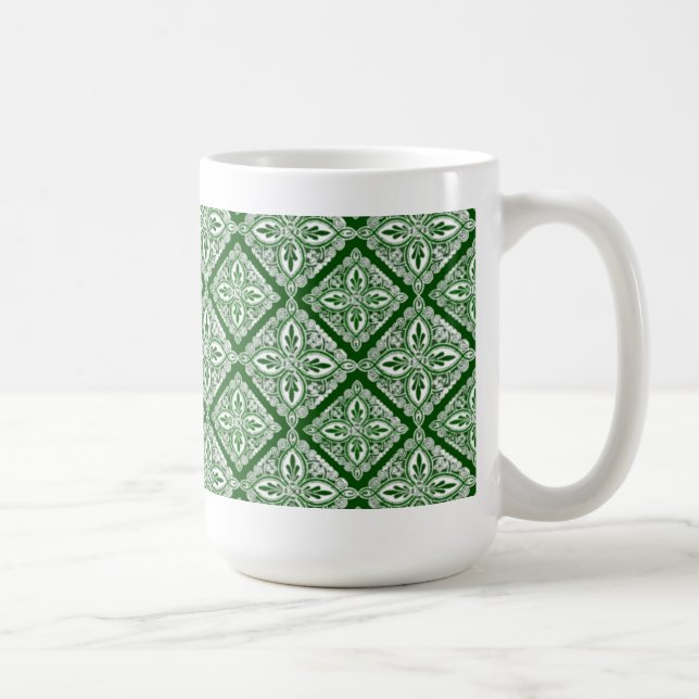 Caneca de café verde dos medalhões (Direita)