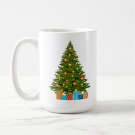 Caneca De Café Verde, Dourado e Presentes com Árvore Verde
