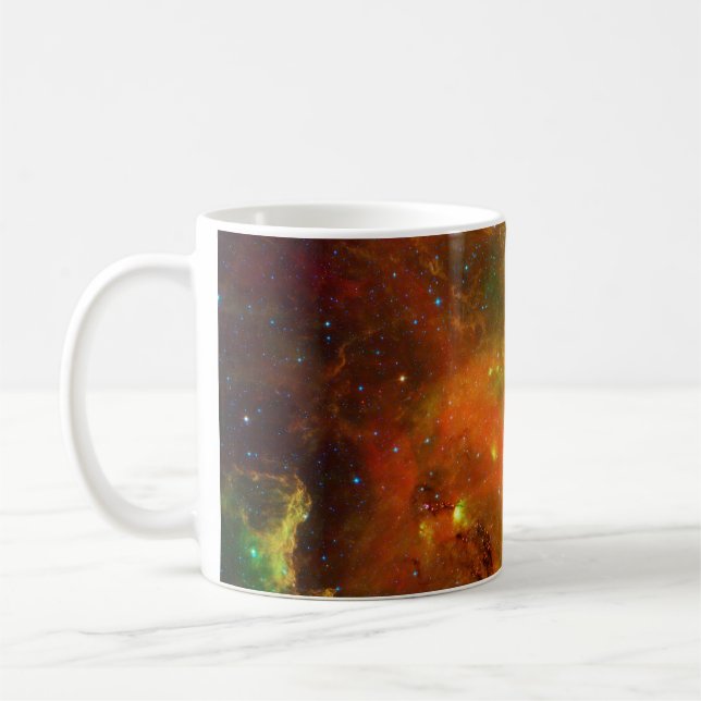 Caneca De Café Verde e laranja da nebulosa norte-americana (Esquerda)