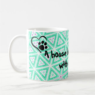 Caneca De Café Verde e roxo Uma casa se torna uma casa com um cac