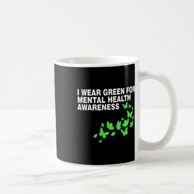 Caneca De Café Verde em maio Sensibilização Mental para a Saúde M (Direita)