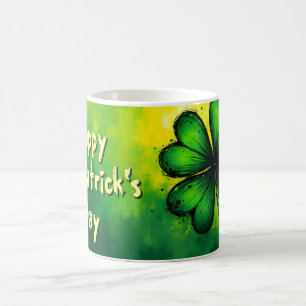 Caneca De Café Verde, Felicidade & Alegria - Feliz Dia de São Pat