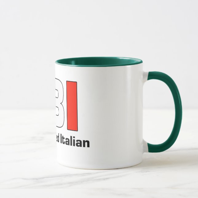 Caneca de café verde italiana completa do FBI (Direita)